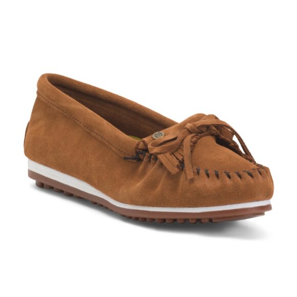 MINNETONKA Suede Kilty Plus Moccasins - Picture 1 of 3